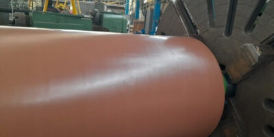 Coating of rollers with polymer resins